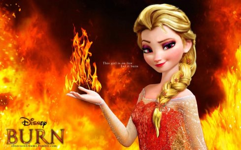"Fire Elsa: Burn" by the AMAZING wolfskyla on DeviantArt